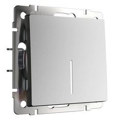 Изображение Выключатель одноклавишный с подсветкой (серебряный матовый) W1110165