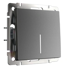 Изображение Выключатель одноклавишный проходной с подсветкой (графит матовый) W1112164
